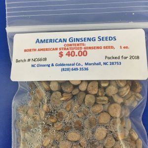 Stratified American Ginseng seeds